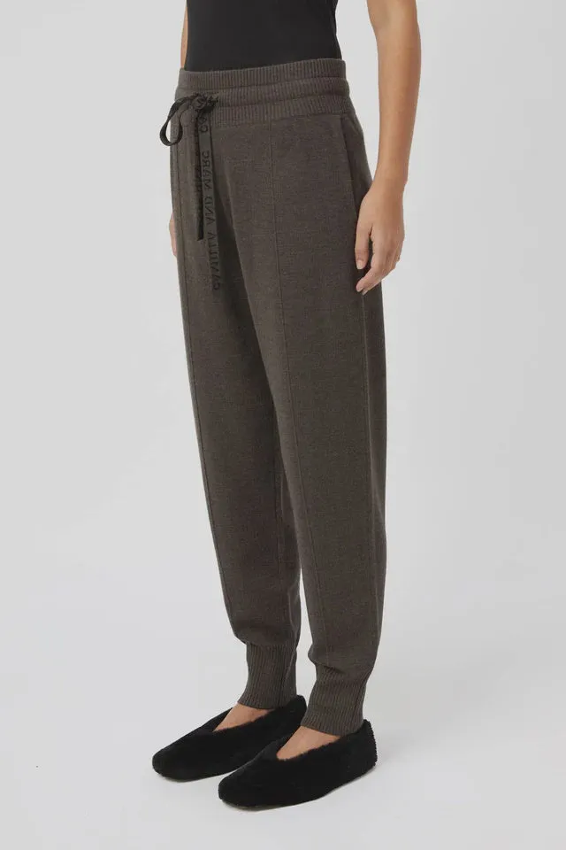 Arden Knit Pant Warm Charcoal Marle