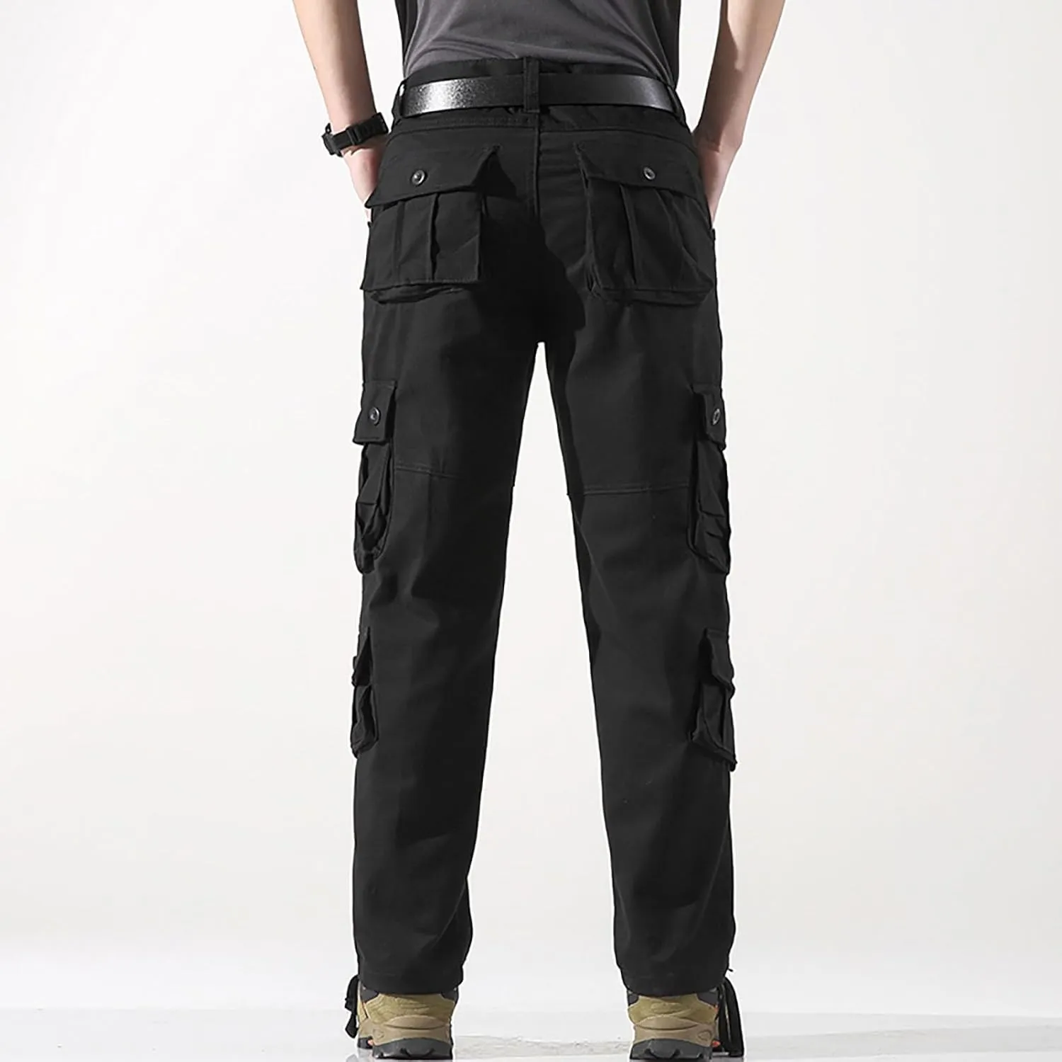 Baggy Cargo Pants with Pockets for Men Casual Joggers Outdoor Loose Trousers Y2K Streetwear Jeans Pant
