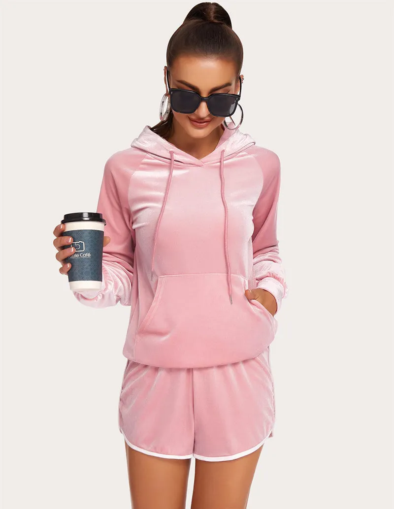 Ekouaer Velvet Tracksuits Set (US Only)