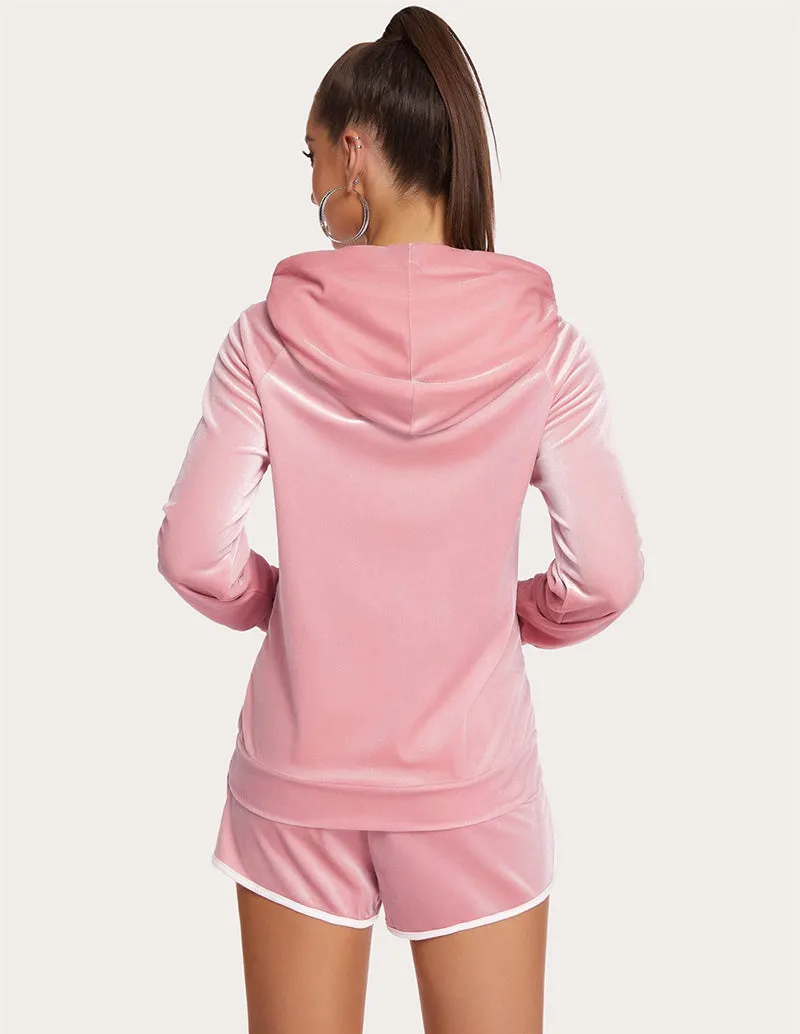 Ekouaer Velvet Tracksuits Set (US Only)