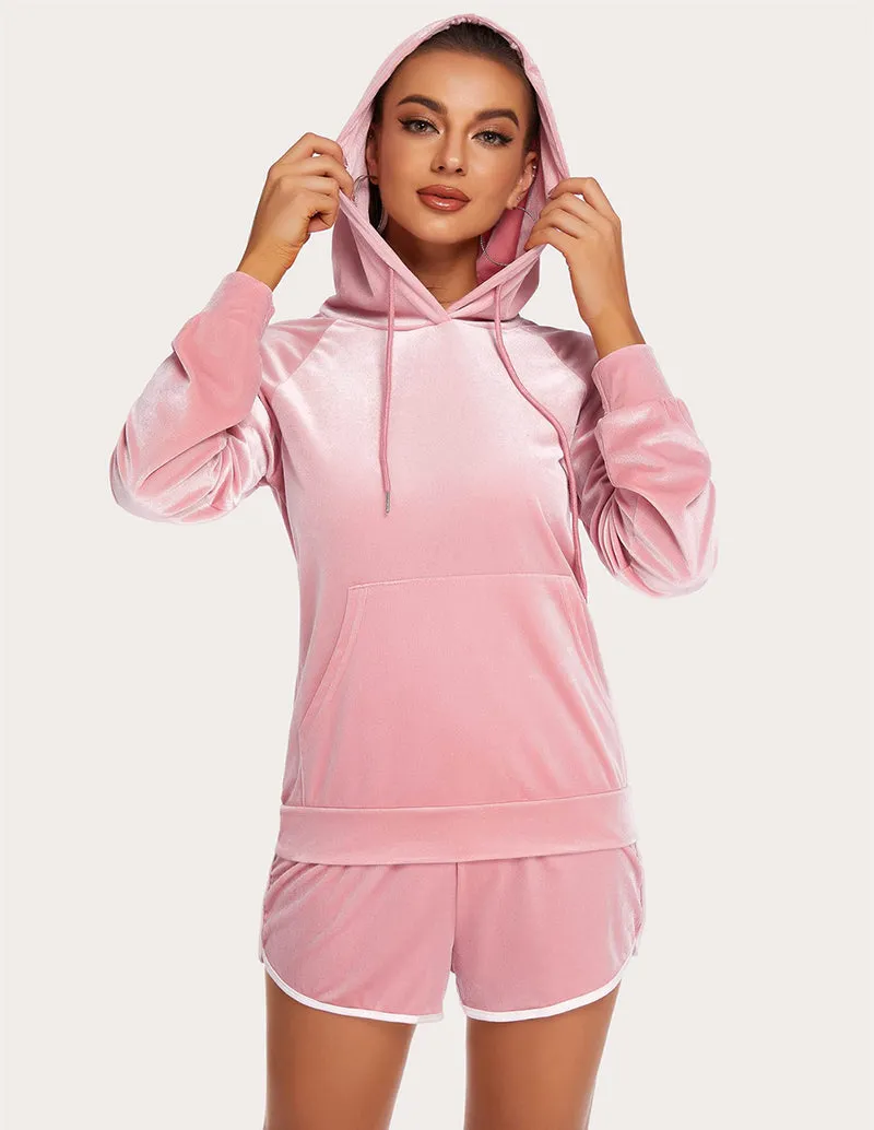 Ekouaer Velvet Tracksuits Set (US Only)