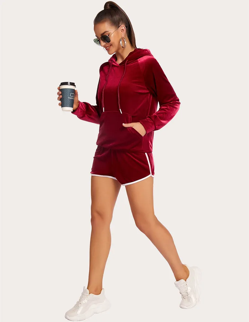 Ekouaer Velvet Tracksuits Set (US Only)