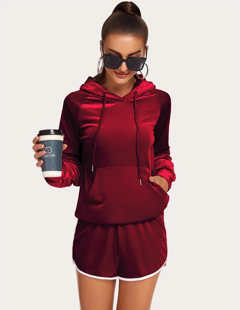 Ekouaer Velvet Tracksuits Set (US Only)