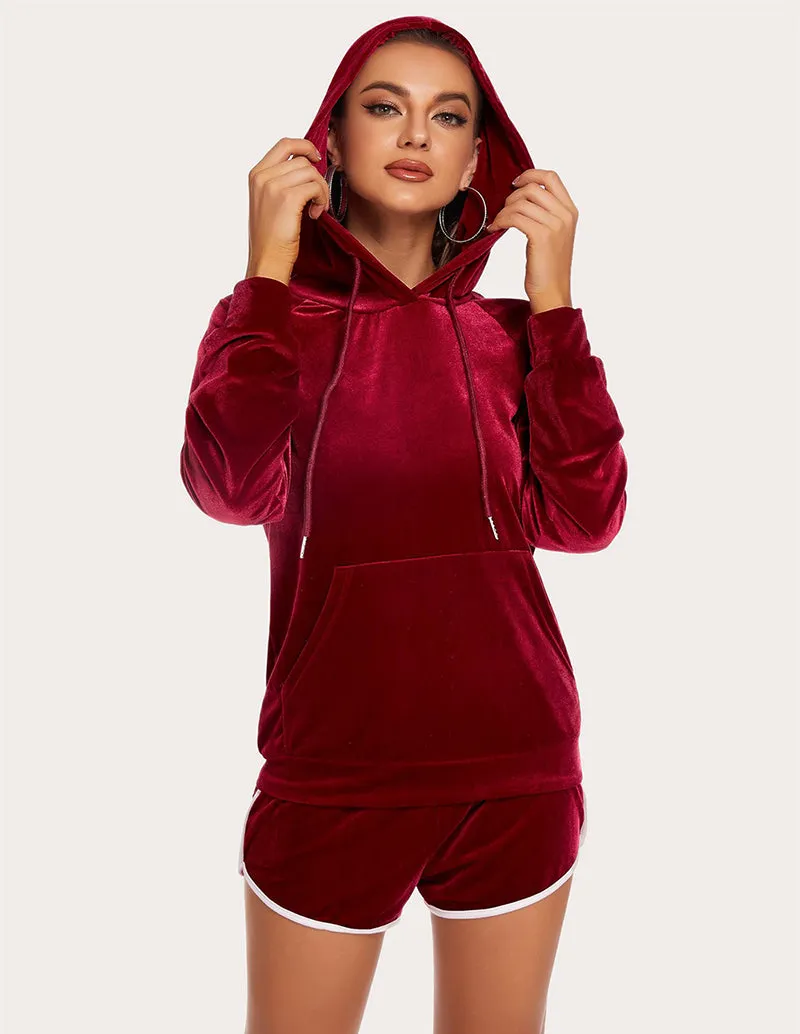 Ekouaer Velvet Tracksuits Set (US Only)