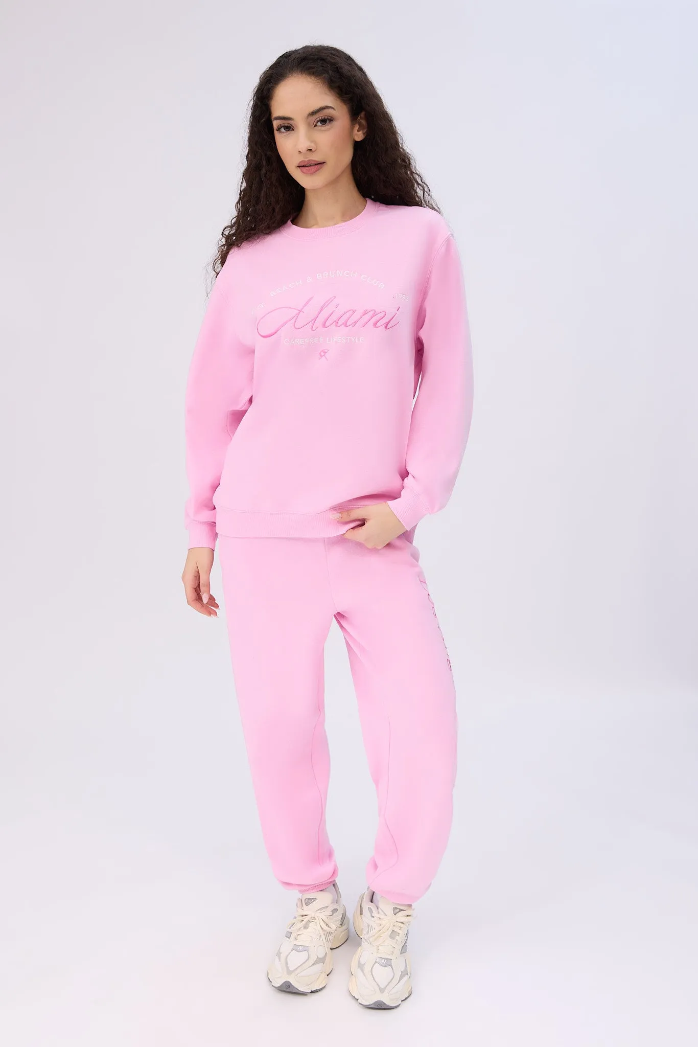 Graphic Oversized Crew Neck Sweatshirt