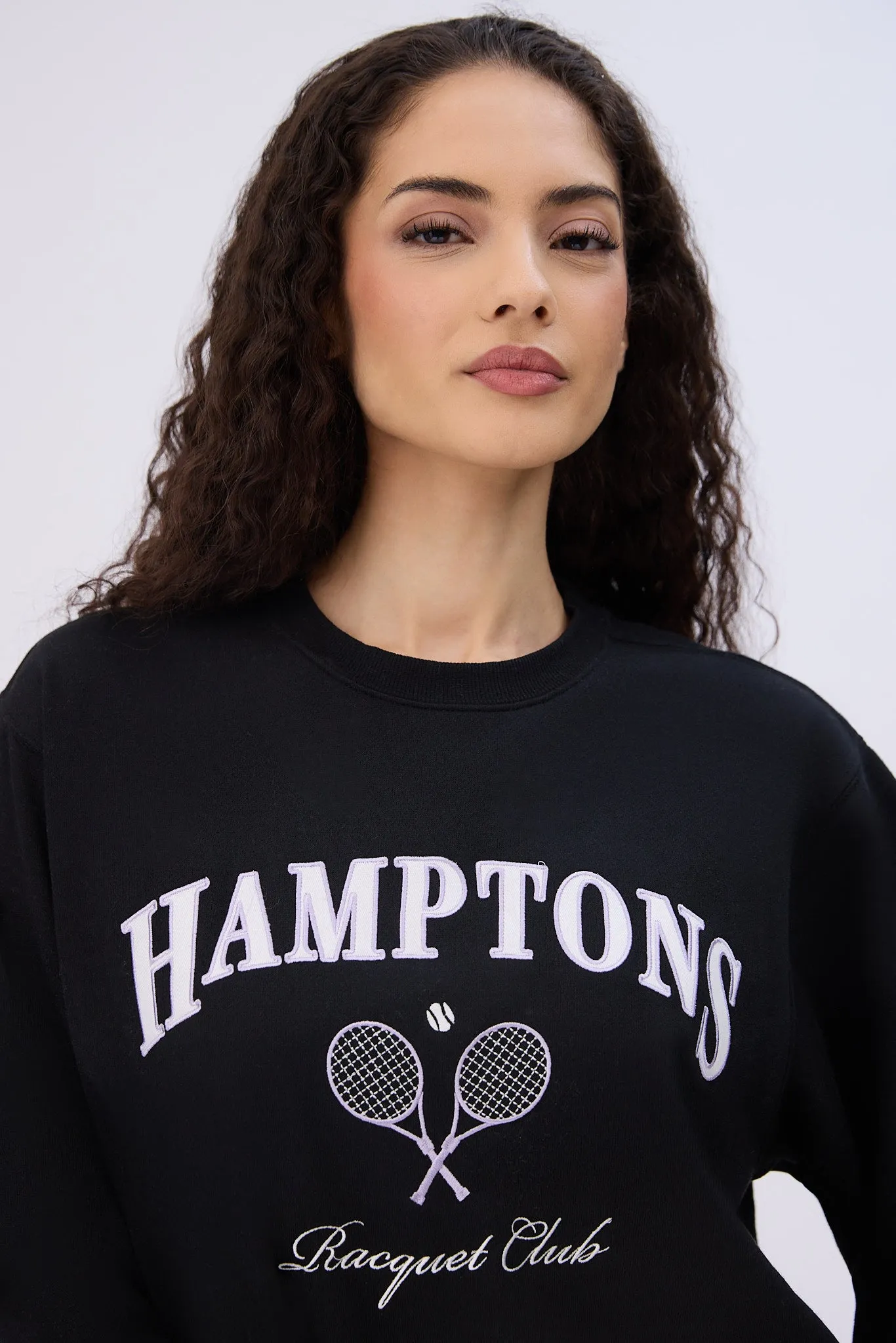 Graphic Oversized Crew Neck Sweatshirt