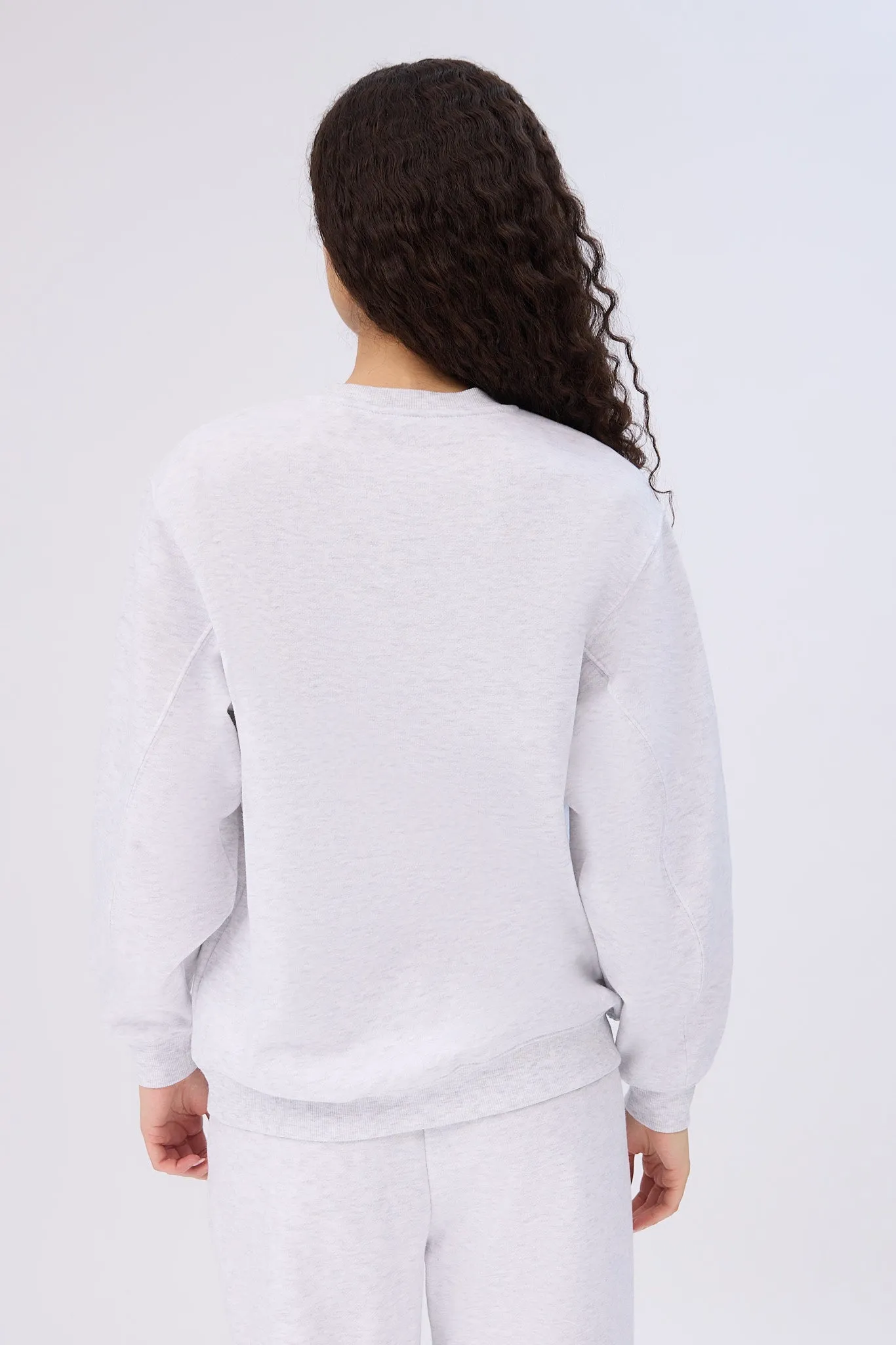 Graphic Oversized Crew Neck Sweatshirt