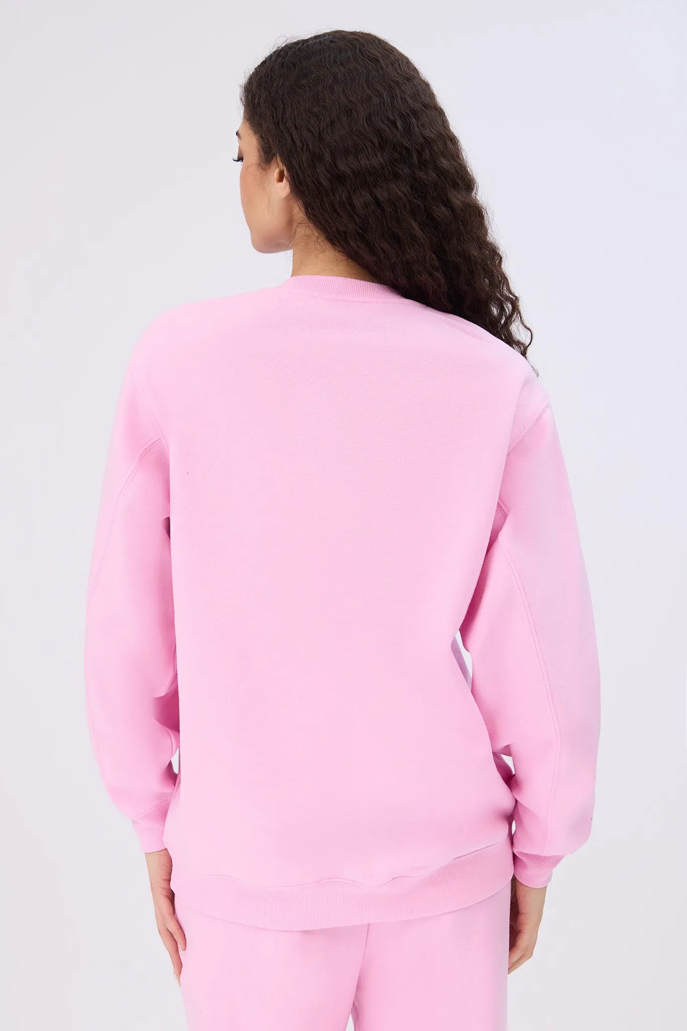 Graphic Oversized Crew Neck Sweatshirt
