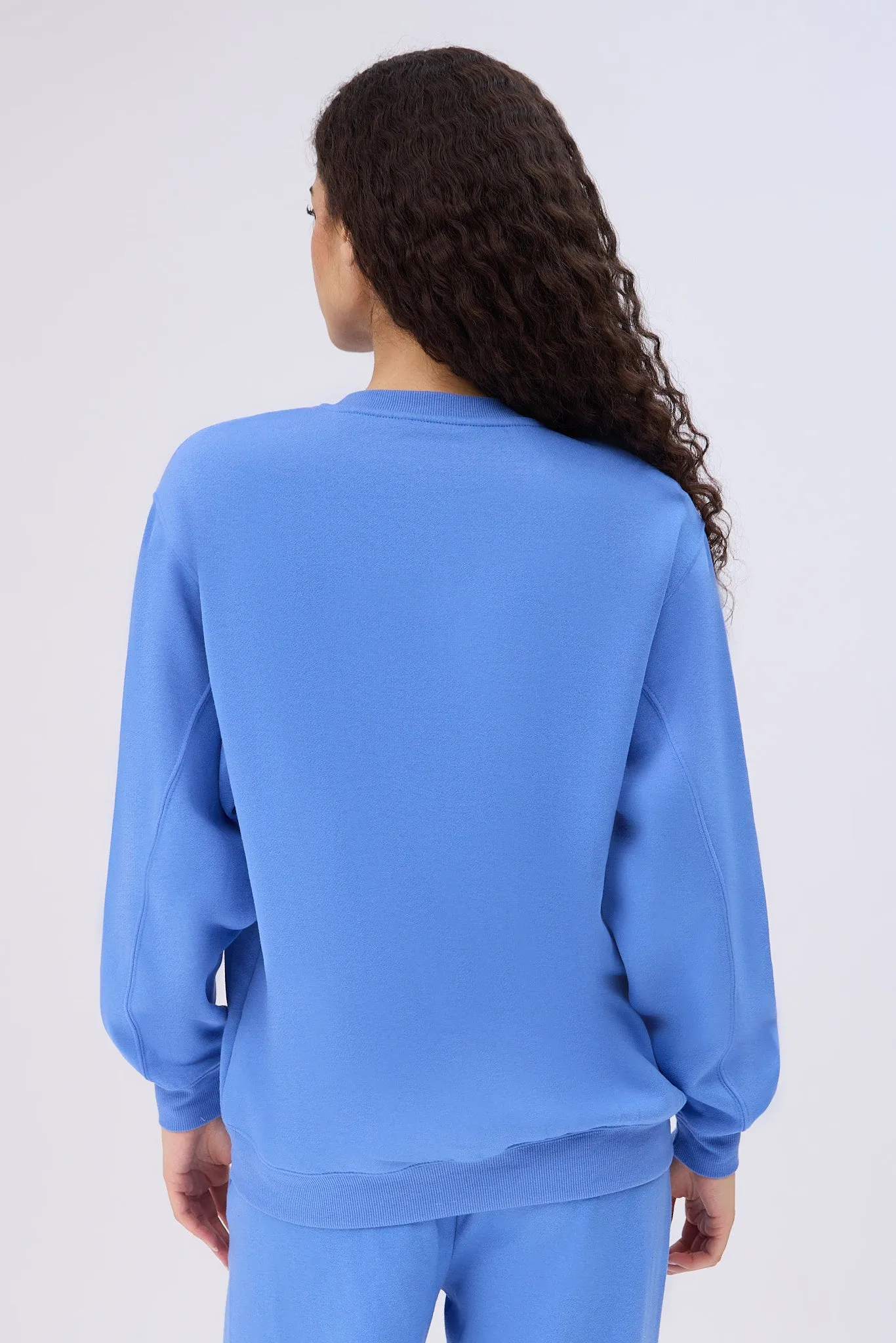 Graphic Oversized Crew Neck Sweatshirt