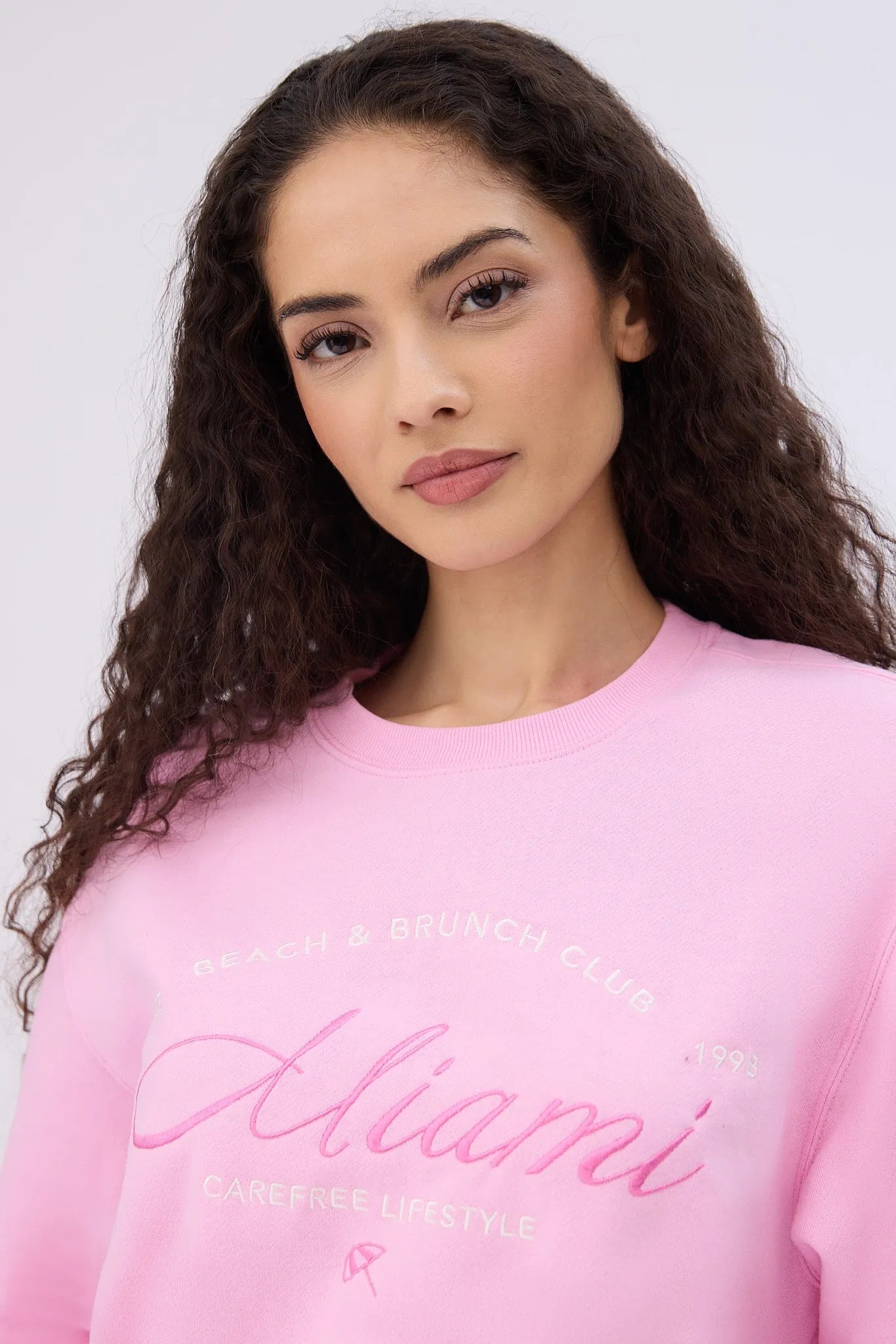 Graphic Oversized Crew Neck Sweatshirt