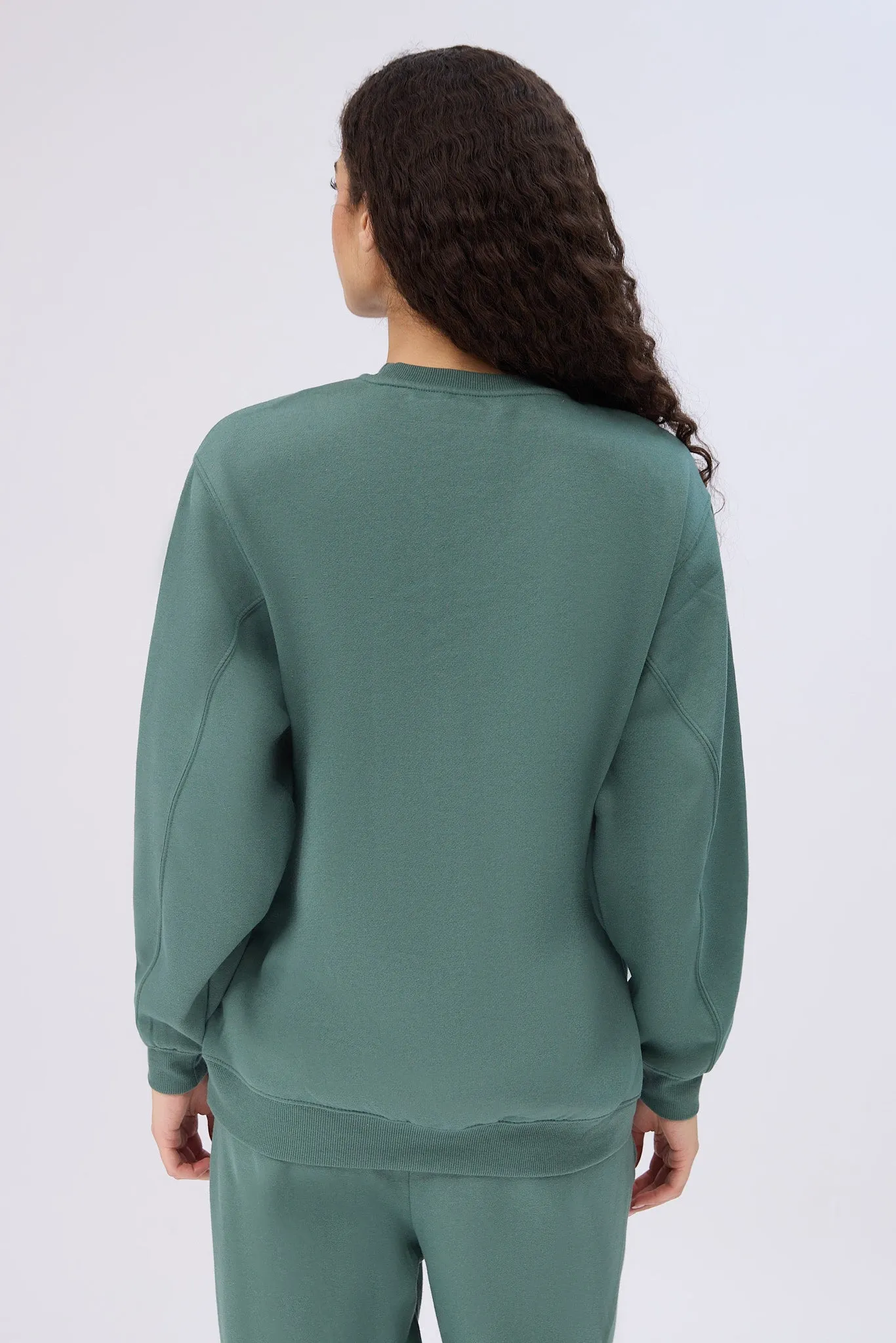 Graphic Oversized Crew Neck Sweatshirt