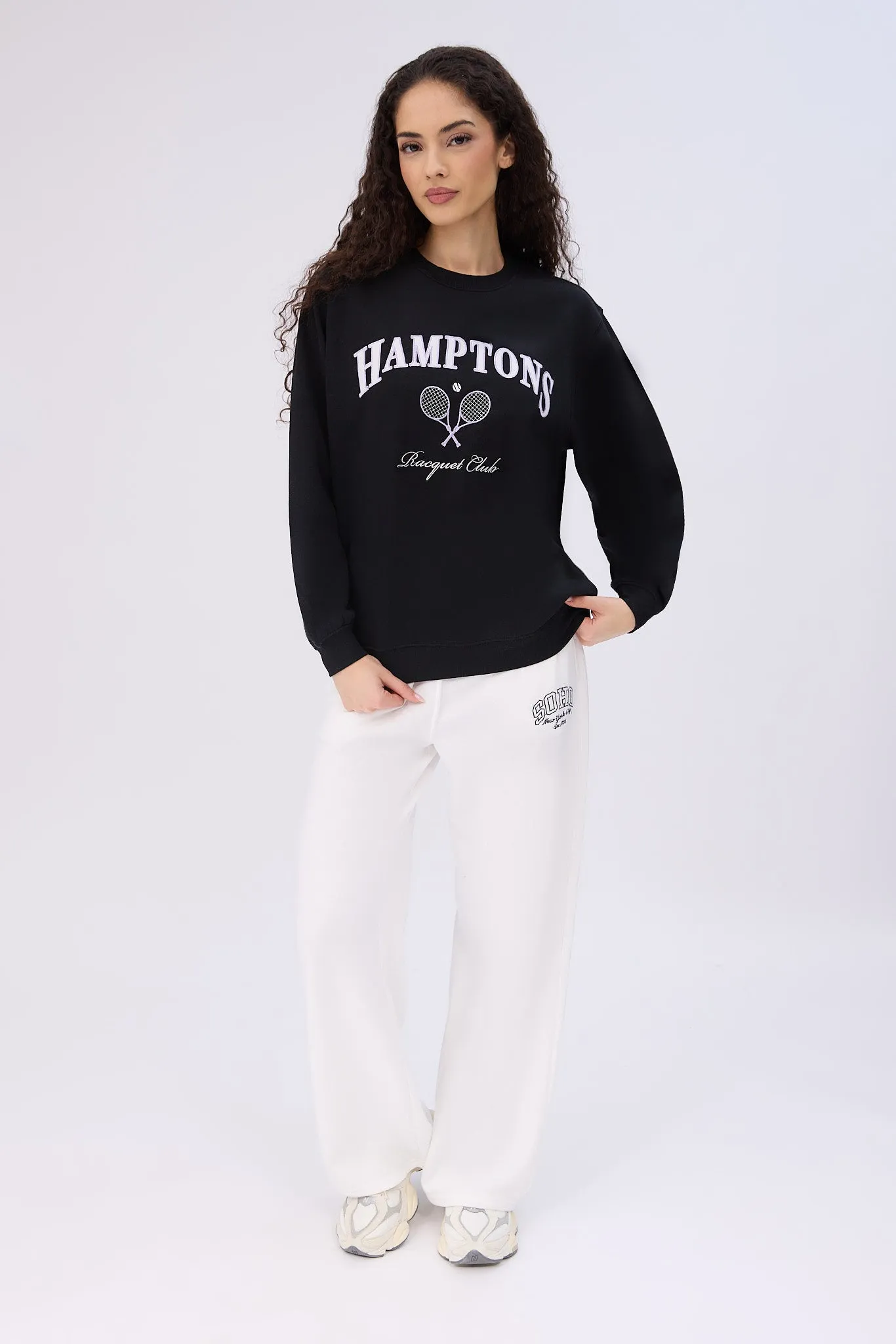 Graphic Oversized Crew Neck Sweatshirt