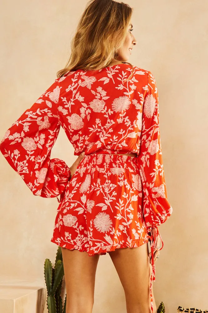 Kamala Crop Top Red