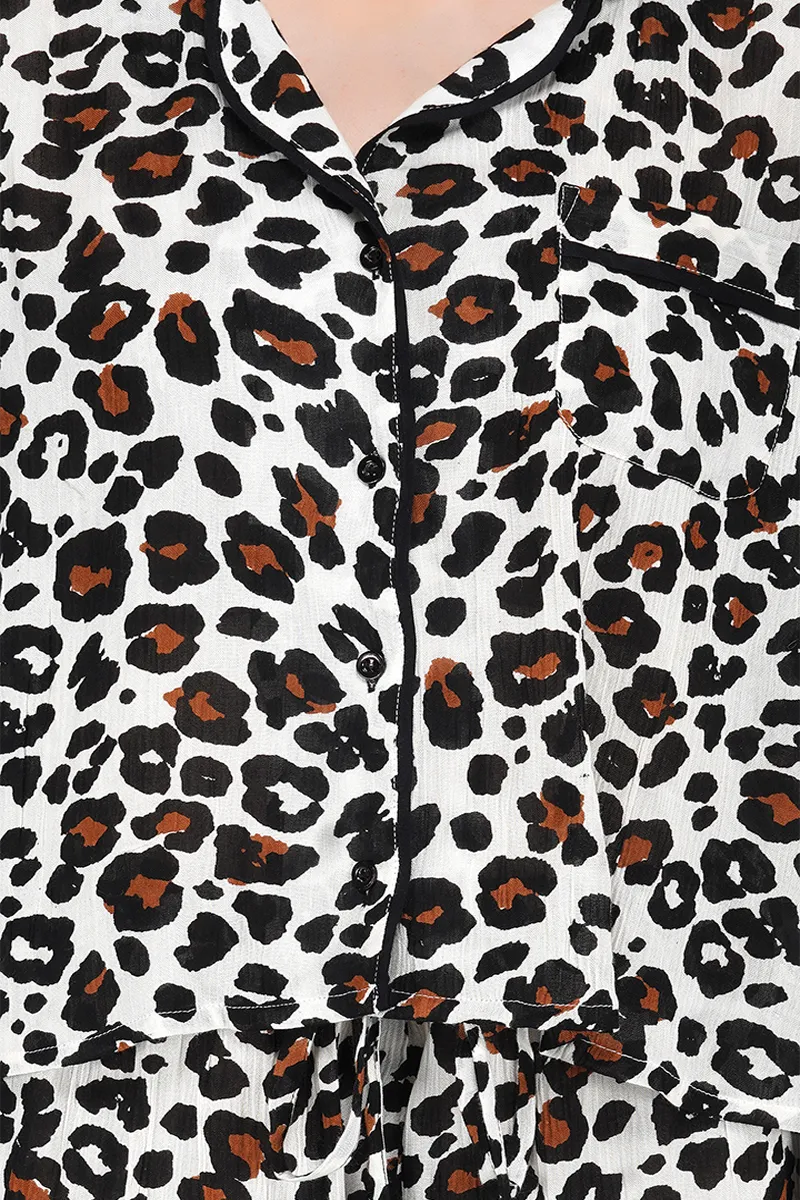 Leopard Printed Women Loungewear Set