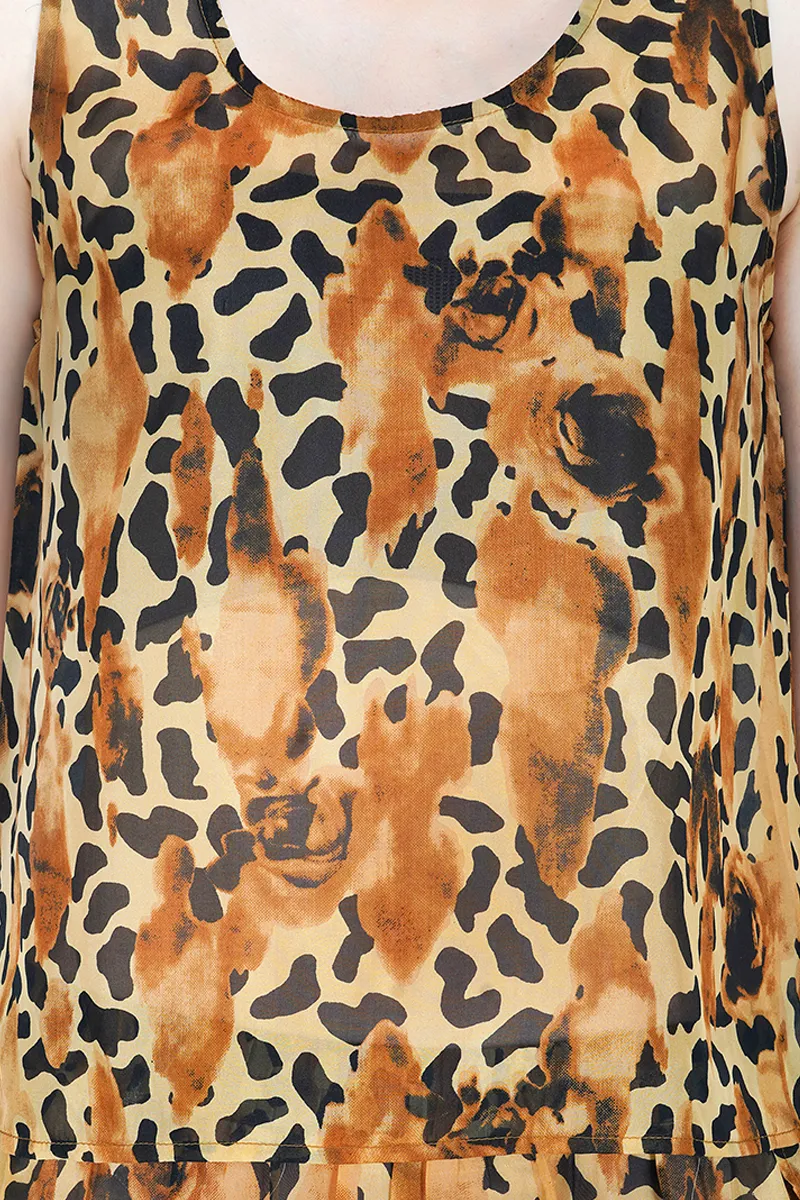 Lovely Leopard Rose Loungewear Shorts Set