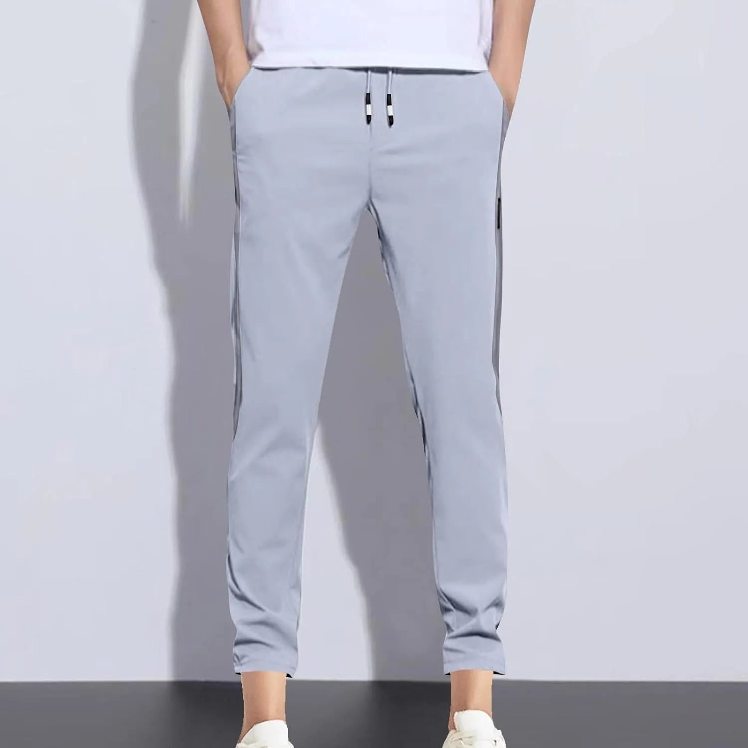 Men Track Pants Athletic Running Lightweight Workout Joggers Sweatpant Straight Leg Slim Fit Gym Sport Training Pants