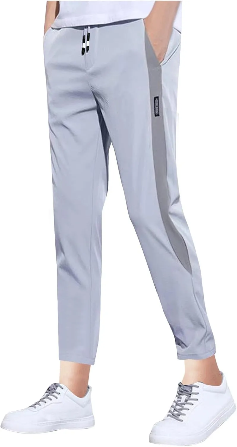 Men Track Pants Athletic Running Lightweight Workout Joggers Sweatpant Straight Leg Slim Fit Gym Sport Training Pants