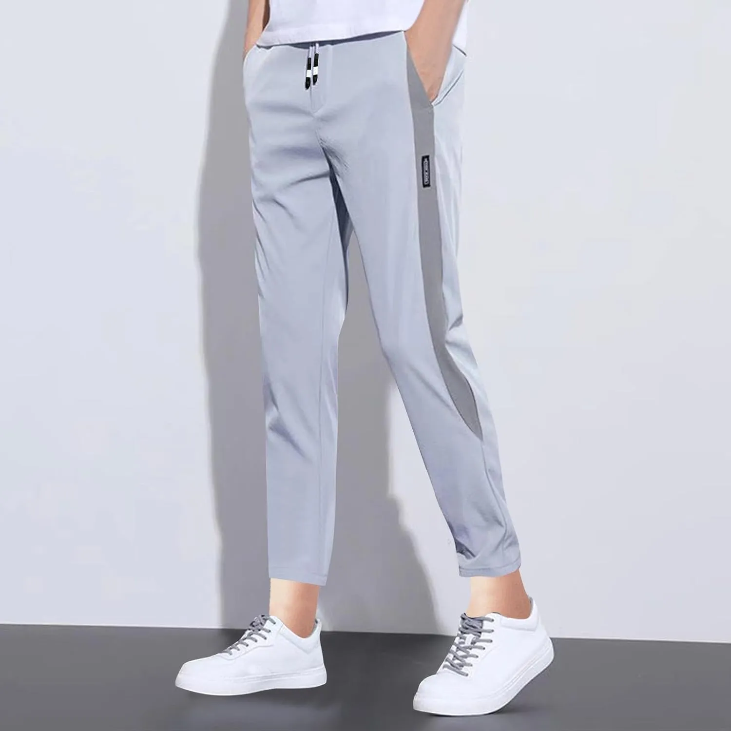 Men Track Pants Athletic Running Lightweight Workout Joggers Sweatpant Straight Leg Slim Fit Gym Sport Training Pants