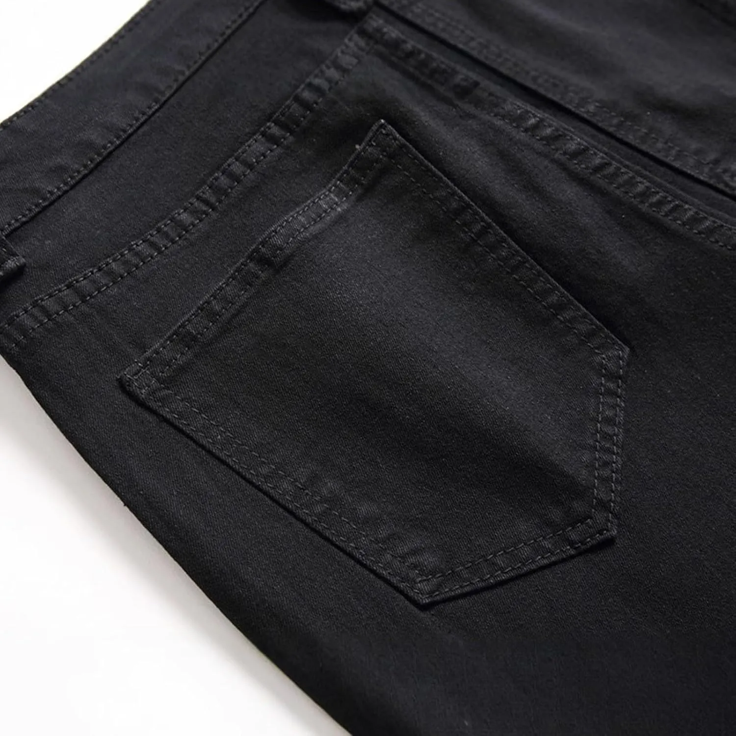 Men's Jeans Pants Fashion Multi-Pockets Loose Comfy Y2k Denim Trouser Stretch Slim Fit Comfy Cargo Sweatpant