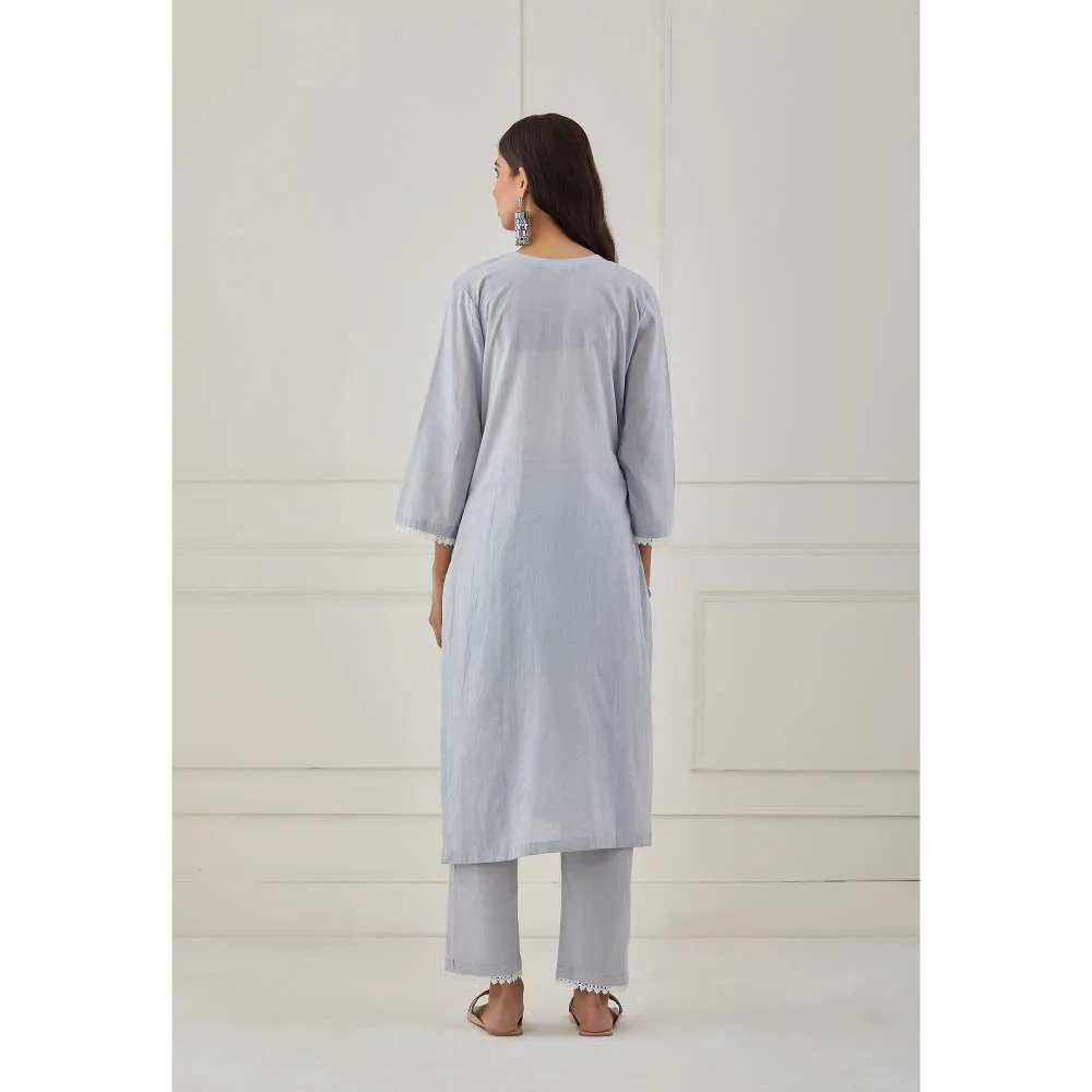Priya Chaudhary Grey Embroidery Kurta