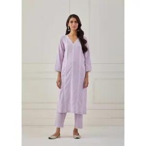 Priya Chaudhary Purple Embroidery Kurta