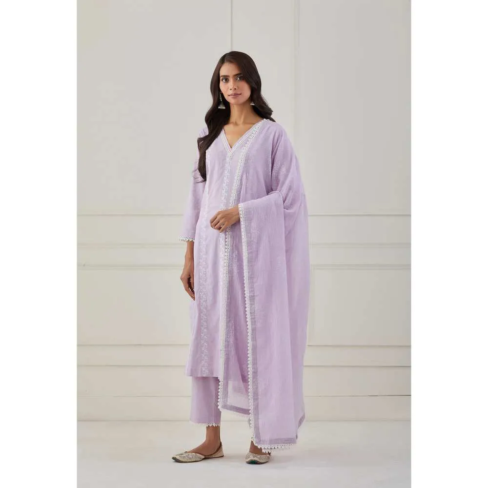 Priya Chaudhary Purple Embroidery Kurta