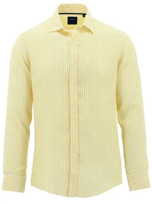 Sel Yellow Striped Linen Shirt