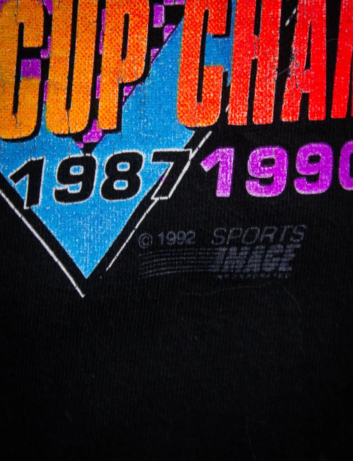 Vintage Dale Earnhardt Intimidator Tour Graphic T Shirt 1992 Black Small