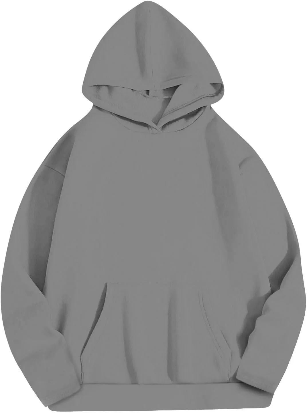 Womens Hoodie 2024 Oversized Sweatshirt Fleece Soft Hoodie Sweatshirts Solid Color Long Sleeve Pullover Top With Pocket