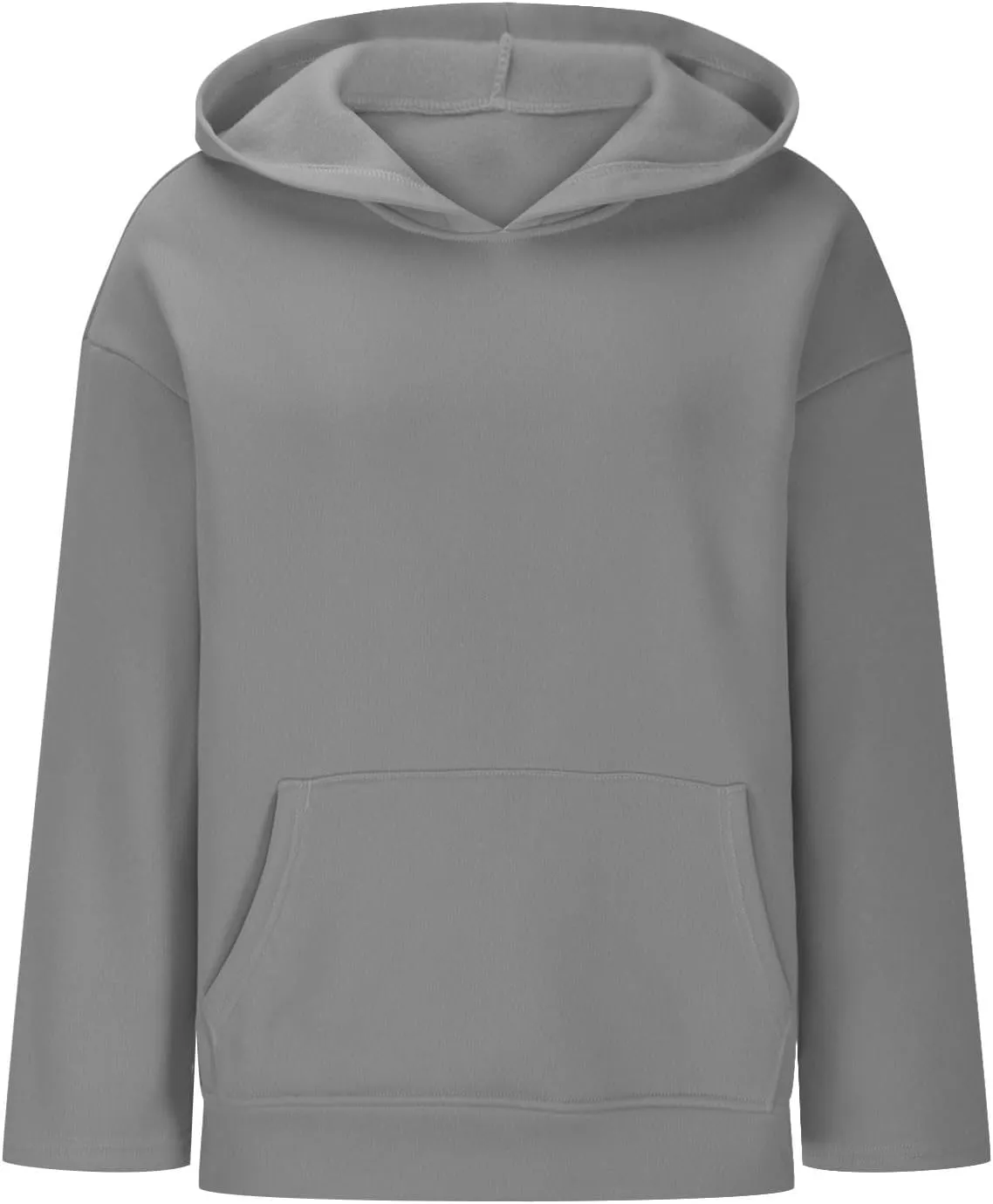 Womens Hoodie 2024 Oversized Sweatshirt Fleece Soft Hoodie Sweatshirts Solid Color Long Sleeve Pullover Top With Pocket